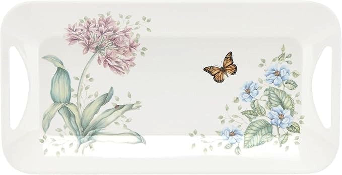 Lenox Butterfly Meadow Tray Melamine 15"wide X 8"deep