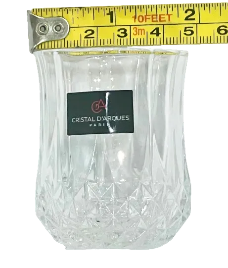 Longchamps 6 Shot Glasses Cristal D'Arques "SMALL" 4.5cl = 1.5-OZ each