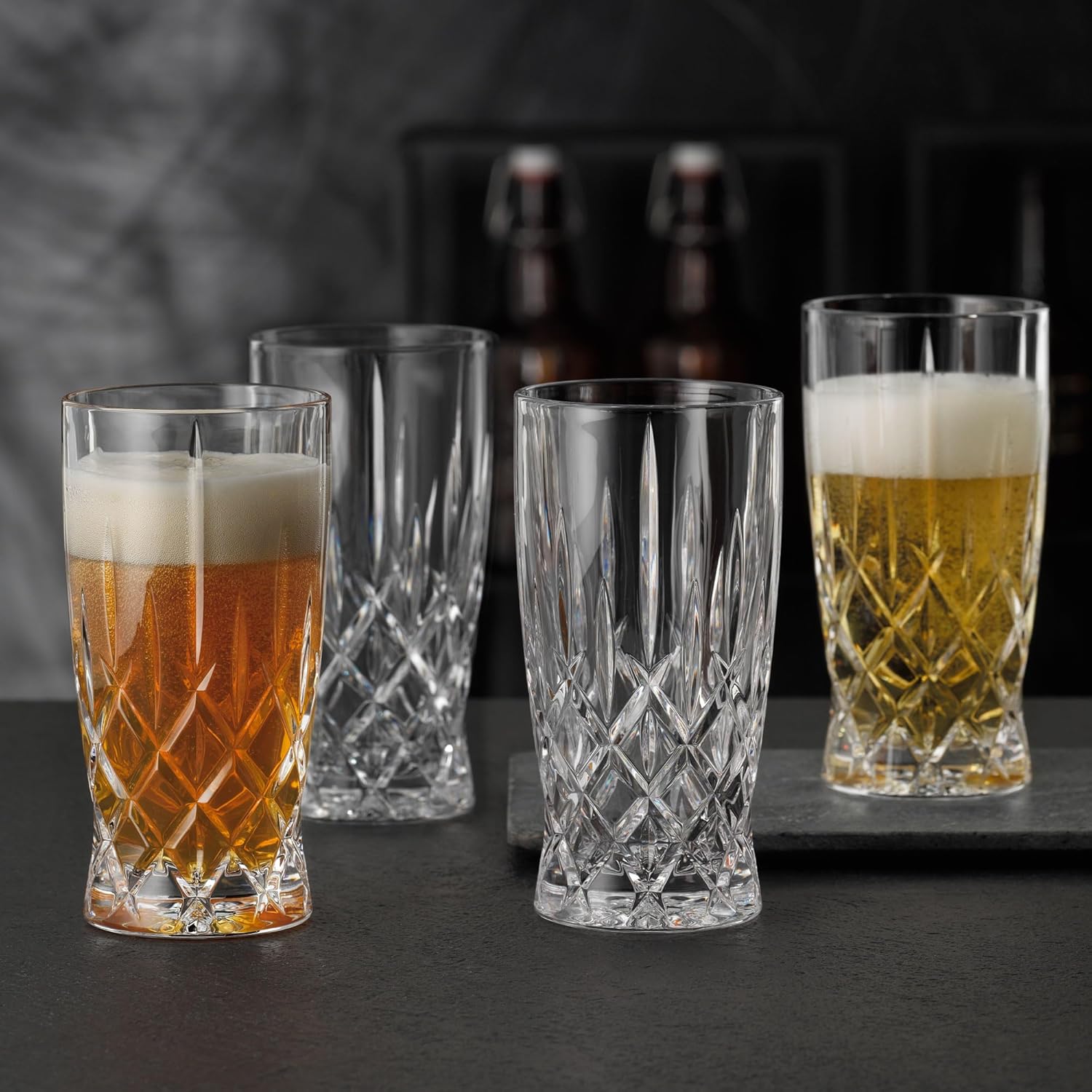 Nachtmann Noblesse 4 Latte Macchiato + 4 glass straws