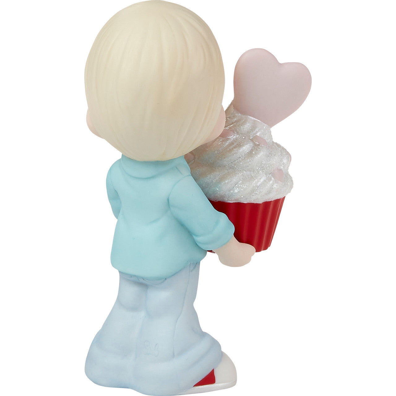 Precious Moments Mother day 'You bake me happy' Boy holding cupcake Blonde