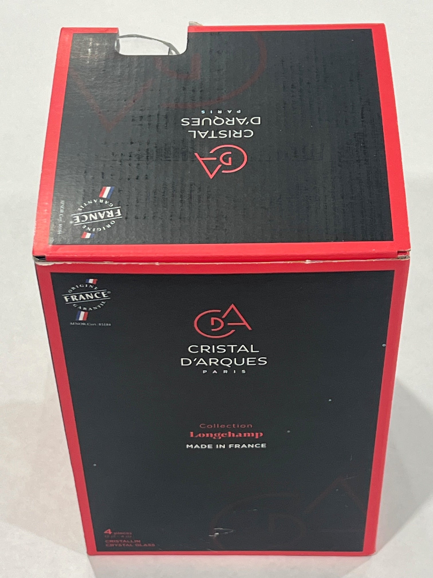 Longchamps Flute Champagne Set of 4 Crystal stems, by Cristal D'Arques 4.5-oz