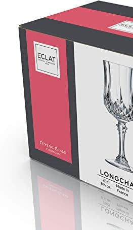 Longchamps by Cristal D'Arques Set of 4 Goblet 8.25-OZ = 25-cl