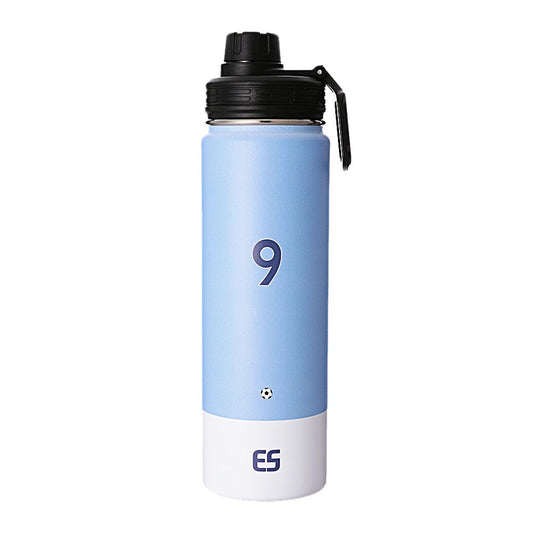 Haaland Water Bottle 2 piece set Stainless Steel Insulated 22-oz = 10.5"tall +14-oz = 7"tall