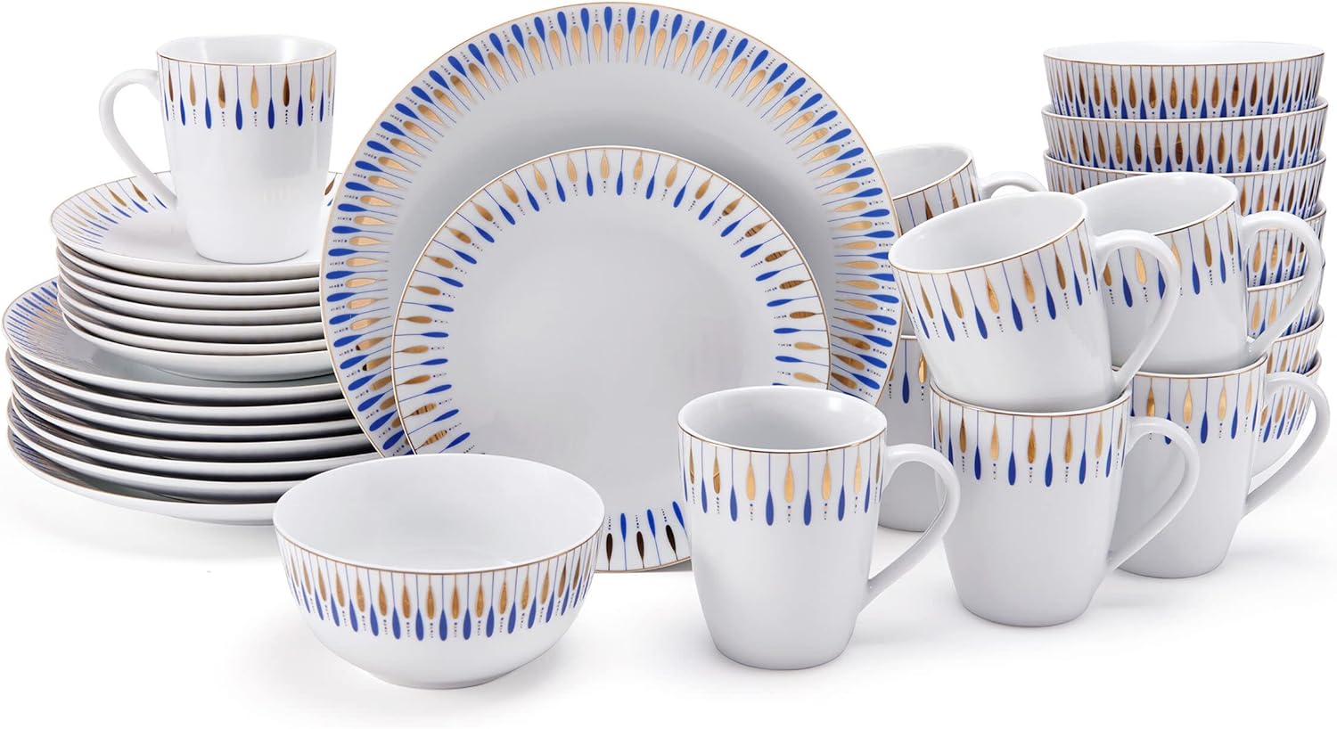 Mikasa Starburst 32 Piece Dinner Set Porcelain