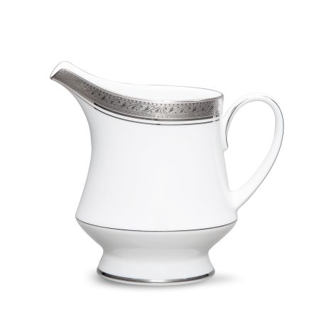 Noritake Crestwood Platinum Creamer 8-oz Porcelain