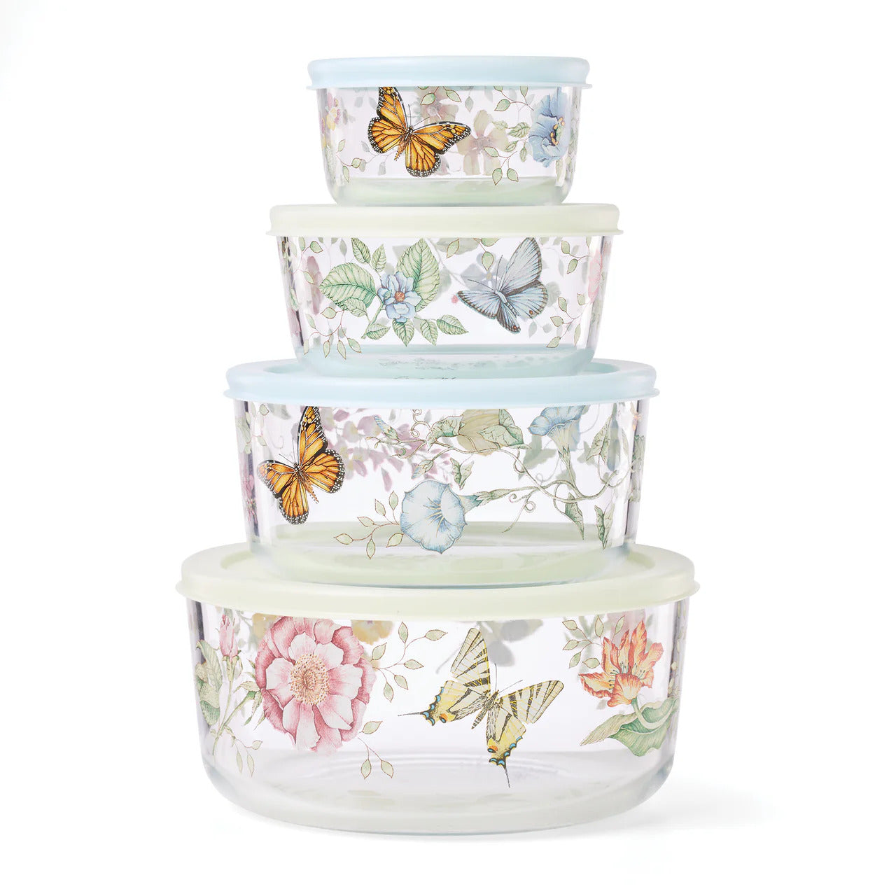 Lenox Butterfly Meadow Glass Bowl 8 piece Set