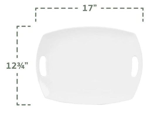 Fitz and Floyd Platter 17" Everyday White Dishwasher, Microwave & Oven Safe
