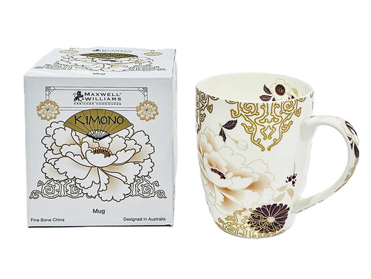 Maxwell & Williams Kimono Mug white 400-ML Dishwasher and Microwave Safe