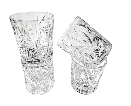 Mikasa Kelsey Crystal Glasses Double Old Fashion Set of 4