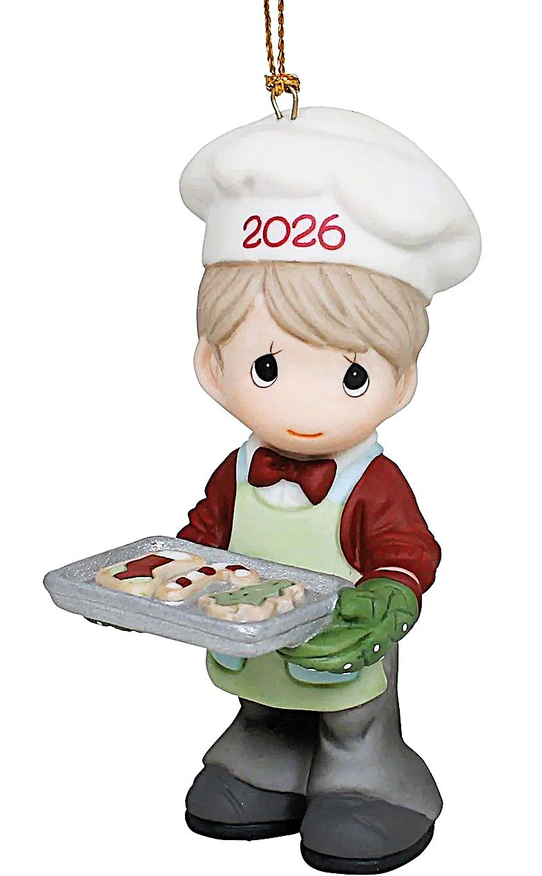 Precious Moments 2026 Baking Sweet Memories Dated Boy Ornament