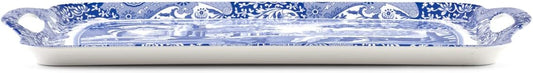 Pimpernel Spode Blue Italian Tray Large Handled Made of Melamine for Indoor and Outdoor use, Measures 18.9" x 11.6" Dishwasher Safe