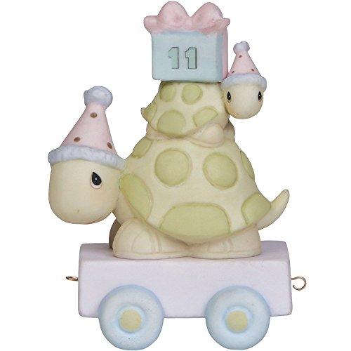 Precious Moments Birthday Gifts Age 11 Train collection  “Take Your Time It's Your Birthday”, Bisque Porcelain Figurine