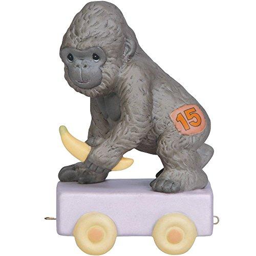 Precious Moments, Birthday Gifts Train collection, age 15 It's Your Birthday Go Bananas, Bisque Porcelain Figurine