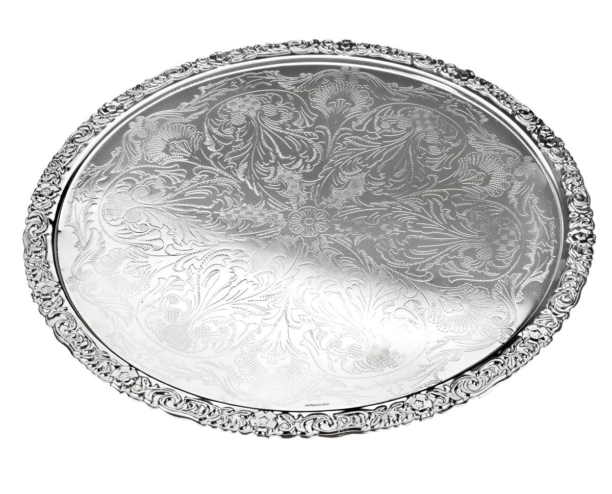 Silver Plated by Queen Anne Tray 11.5" Round Made in England 28cm