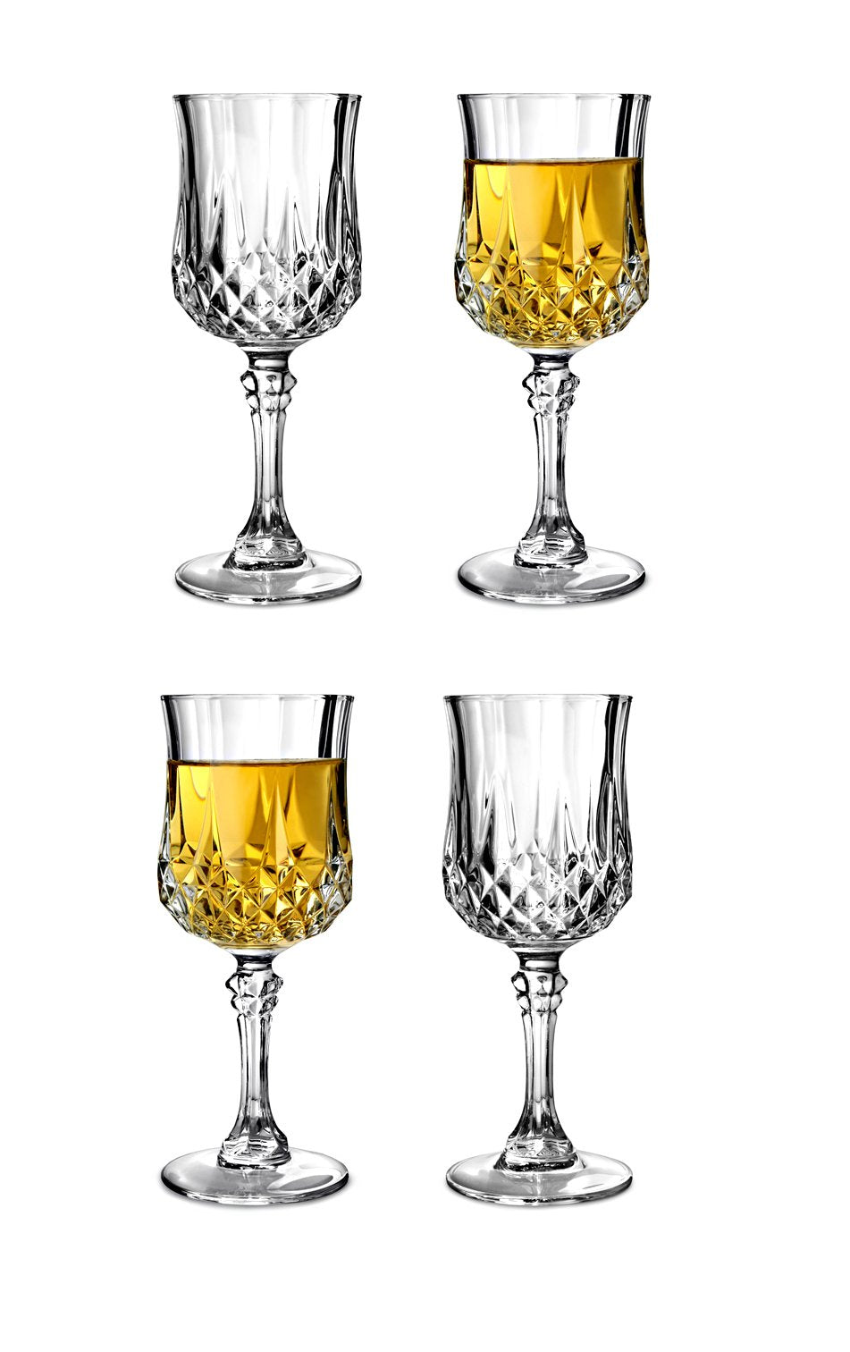 Longchamps by Cristal D'Arques Set of 4 Goblet 8.25-OZ = 25-cl