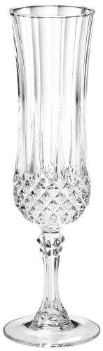 Longchamps Flute Champagne Set of 4 Crystal stems, by Cristal D'Arques 4.5-oz