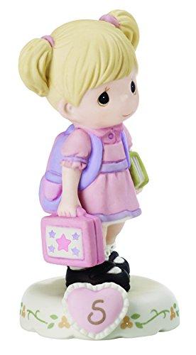Precious Moments "Growing in Grace, Age 5 Girl Bisque Porcelain Figurine Birthday Gifts, Blonde