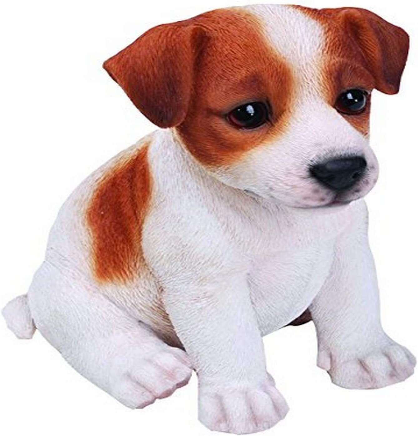 Jack Russel Terrier Puppy Sitting, 6.5" ceramic statue