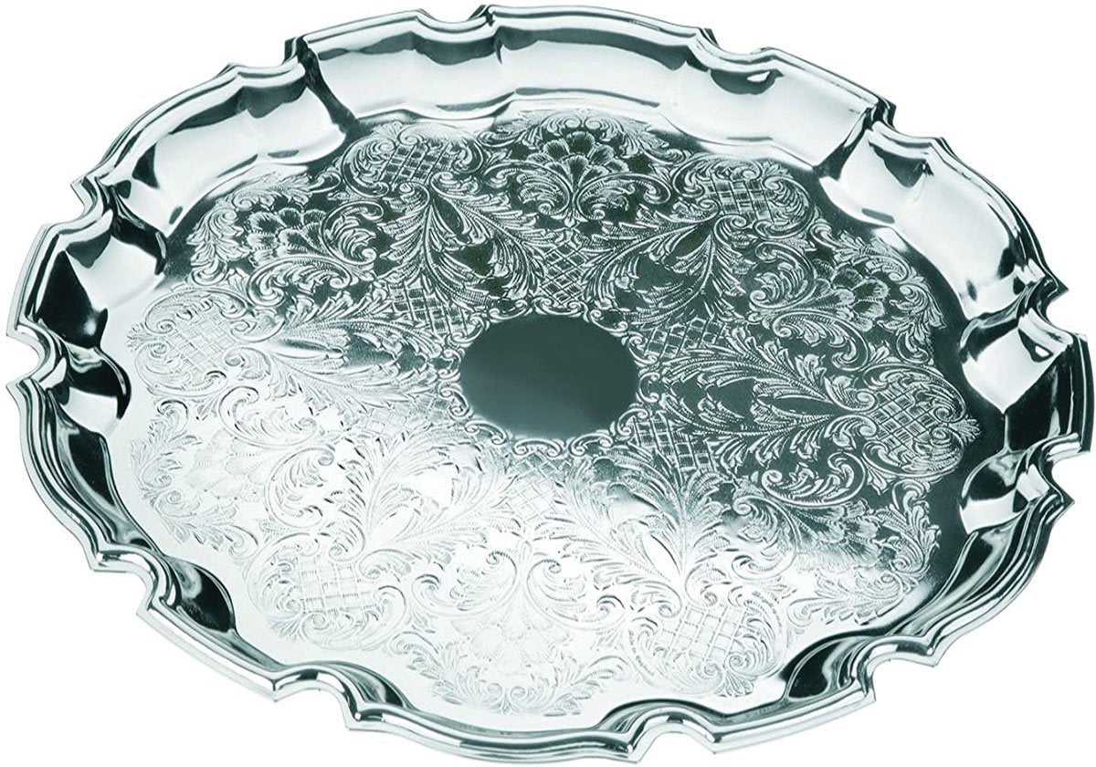 Silver Plated by Queen Anne Serving Tray 24 cm, Made in England