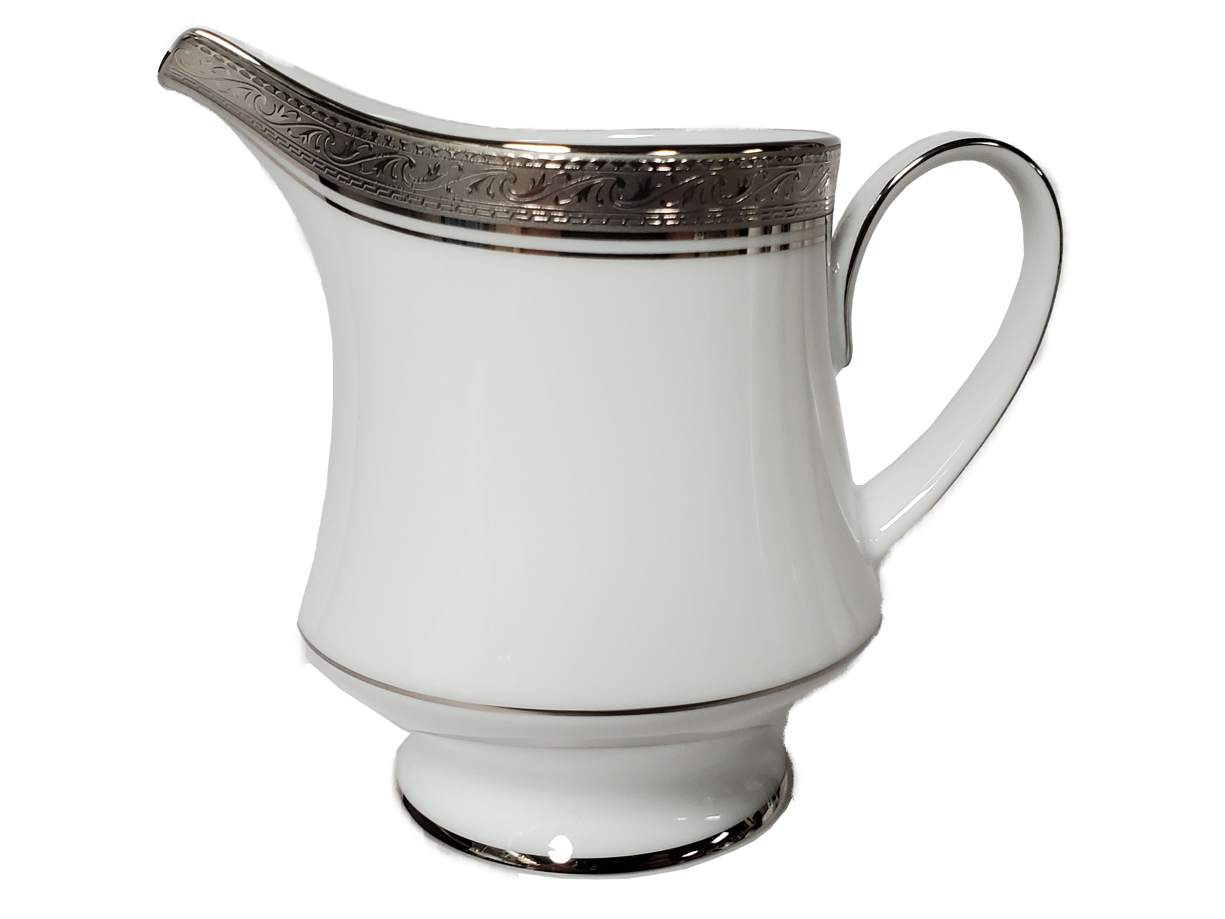 Noritake Crestwood Platinum Creamer 8-oz Porcelain