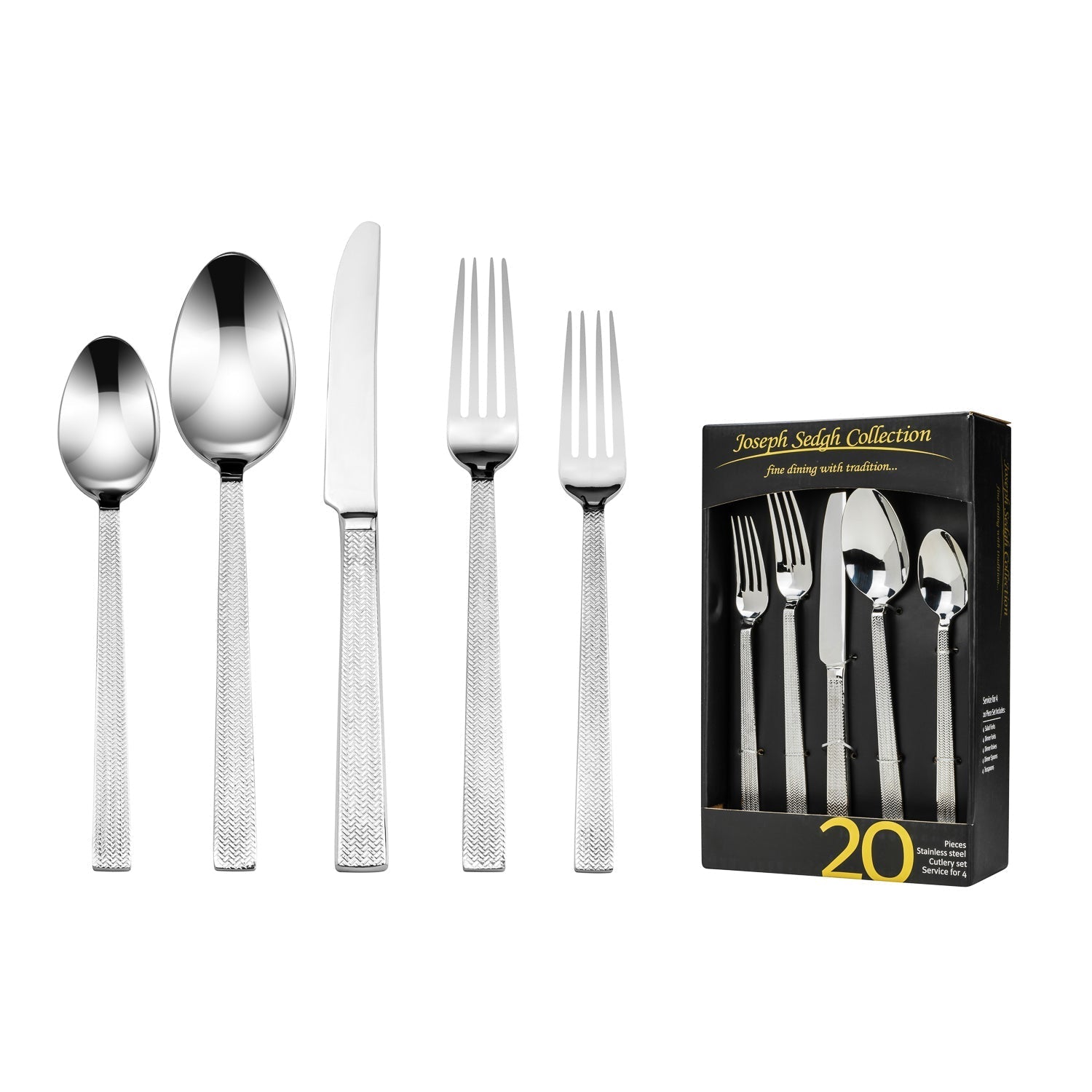 Joseph Sedgh Zedd Stainless Steel Cutlery Set 20Pc. - Royal Gift
