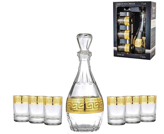 Joseph Sedgh Collection Decanter and Shot Glasses (6 Piece)