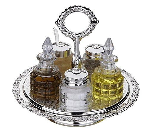 Silver Plated by Queen Anne Cruet Cady on Revolving Stand