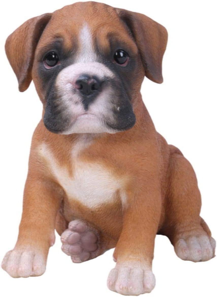 Boxer puppy brown and white 4"X5"X6" ceramic made in china