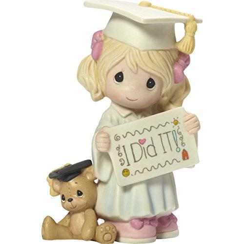 Precious Moments "I Did It" Graduation Girl with Teddy Bear Porcelain Collectible Figurine 173014