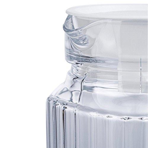 Luminarc Quadro Glass Pitchers .5Litre White Lid 16.75 oz.