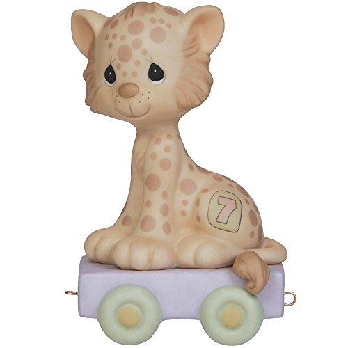 Precious Moments, Birthday Train collection, age 7 Wishing You GRR-Eatness, Bisque Porcelain Figurine