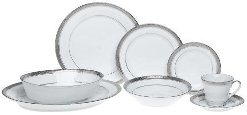 Noritake Crestwood Platinum - 50 Piece Set, Service for Eight