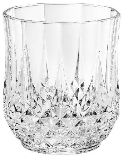Longchamps by Cristal d'Arques Double Old Fashion crystal glasses Set of 4, 10.75-oz