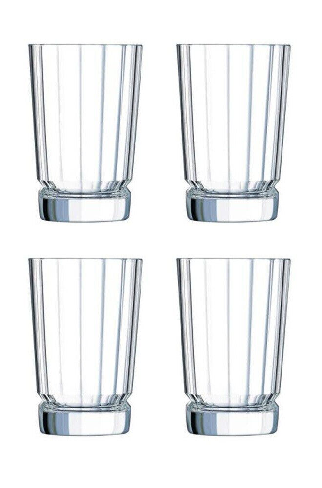 Cristal D'Arques Macassar High Ball Crystal Set 4 Tumblers 12-OZ
