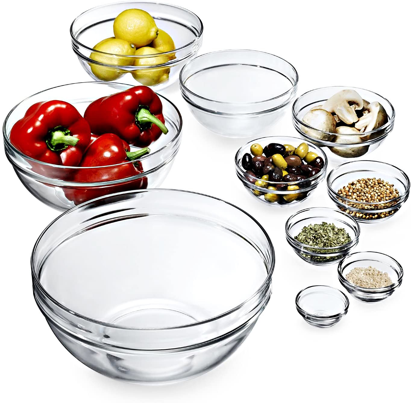 Luminarc Stackable Glass Bowl 10-Piece Set