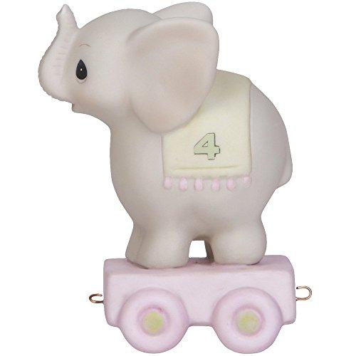 Precious Moments, Birthday Train collection, age 4 May Your Birthday Be Gigantic, Bisque Porcelain Figurine