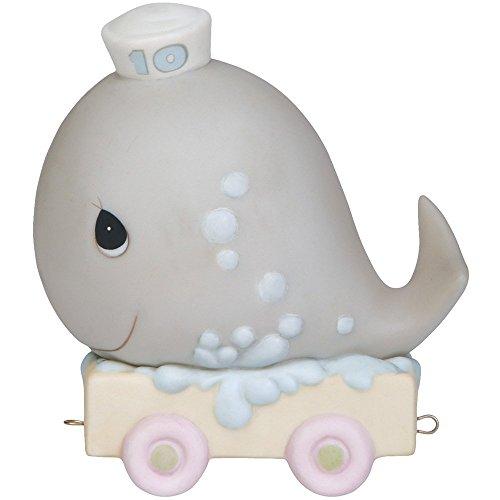 Precious Moments, Birthday Gifts Train collection, age 10 May Your Birthday Be Mammoth, Bisque Porcelain Figurine