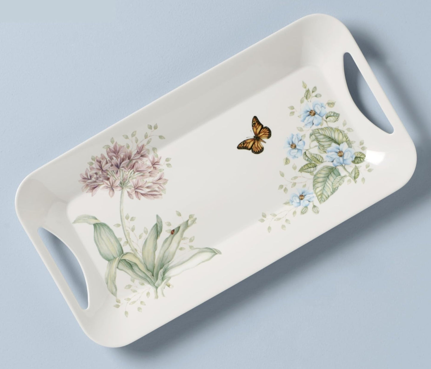 Lenox Butterfly Meadow Tray Melamine 15"wide X 8"deep