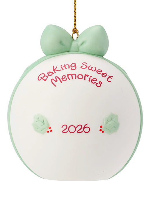 Precious Moments 2026 Baking Sweet Memories Dated Girl Ball Ornament