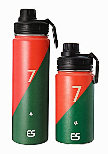 Ronaldo Water Bottle 2 piece set Stainless Steel Insulated 22-oz = 10.5"tall +14-oz = 7"tall