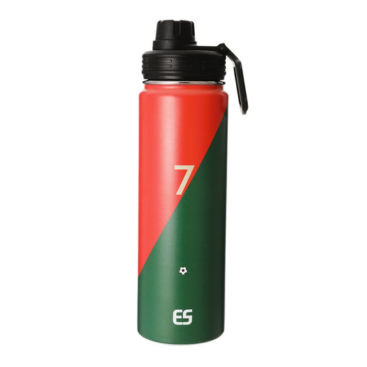 Ronaldo Water Bottle 2 piece set Stainless Steel Insulated 22-oz = 10.5"tall +14-oz = 7"tall