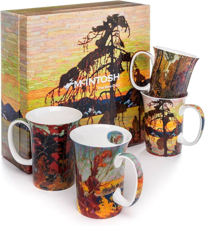 McIntosh Tom Thomson Mugs Set of 4, Multicolors