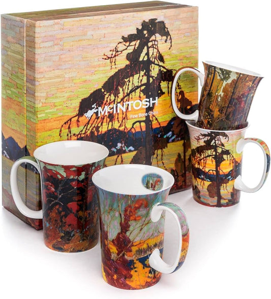 McIntosh Tom Thomson Mugs Set of 4, Multicolors