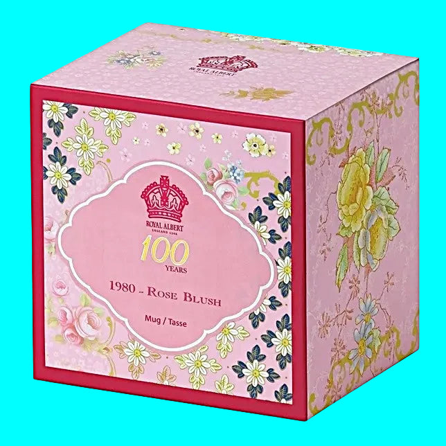 Royal Albert 100 Years Mug of 1980-Rose Blush, 14-oz, Multicolor