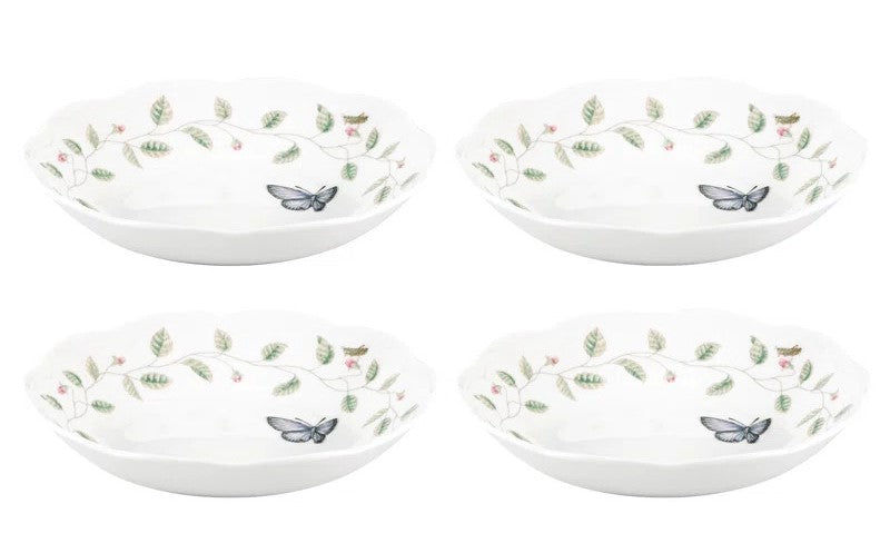 Lenox Butterfly Meadow Individual Pasta Bowls, Set of 4 by Lenox porcelain Dishwasher and microwave safe