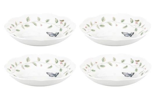 Lenox Butterfly Meadow Individual Pasta Bowls, Set of 4 by Lenox porcelain Dishwasher and microwave safe