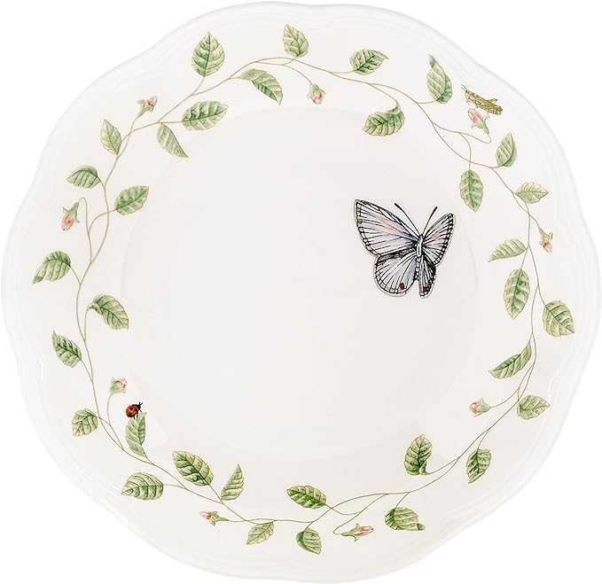Lenox Butterfly Meadow Individual Pasta Bowls, Set of 4 by Lenox porcelain Dishwasher and microwave safe