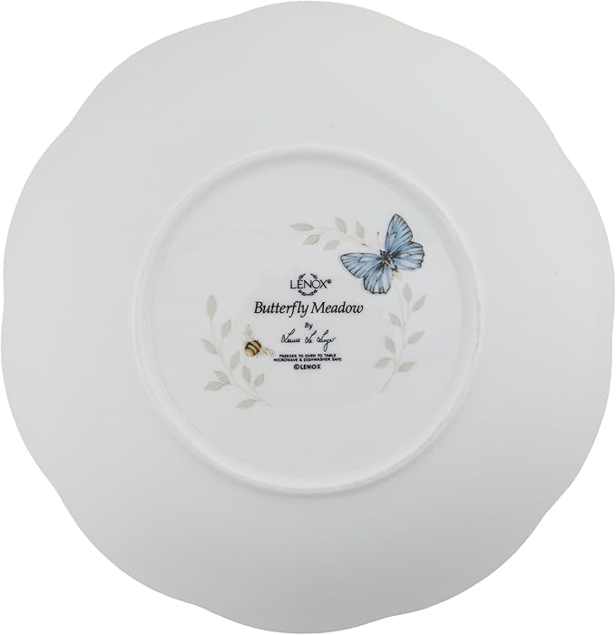 Lenox Butterfly Meadow Individual Pasta Bowls, Set of 4 by Lenox porcelain Dishwasher and microwave safe