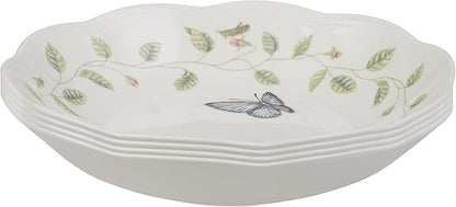 Lenox Butterfly Meadow Individual Pasta Bowls, Set of 4 by Lenox porcelain Dishwasher and microwave safe
