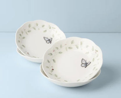 Lenox Butterfly Meadow Individual Pasta Bowls, Set of 4 by Lenox porcelain Dishwasher and microwave safe